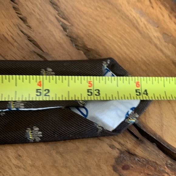 60’s BILL BLASS 3 FEATHER, TRIPLE PLUME PRINCE OF WALES NECKTIE,HERALDIC ROYALTY - Picture 10 of 12